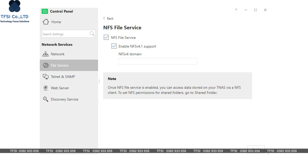 Truy cập file service đến dịch vụ tệp NFS